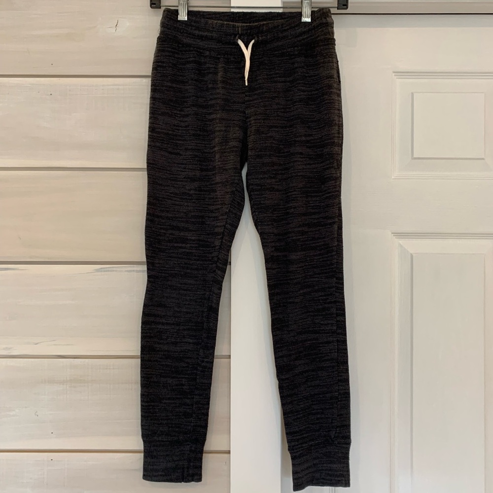 Old Navy girls soft black gray jogger pants size Large 10-12